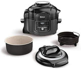 Ninja Foodi 7-in-1 Programmable Pressure Fryer, Slow Multi Cooker with TenderCrisp Technology, 5 Pot, 3-qt. Air Fry Basket (OP101), 5-Quart, Black/Gray