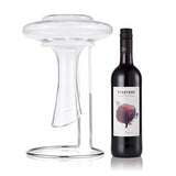 The Wine Castle Decanter Drying Stand - Beautiful Stainless Steel - For Large Bottomed Wine Decanters - Rubber Coated to Prevent Scratches