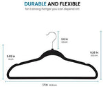 Non-Slip Velvet Hangers - Suit Hangers (50-pack) Ultra Thin Space Saving 360 Degree Swivel Hook Strong and Durable Clothes Hangers Hold Up-To 10 Lbs by ZOBER