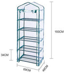 Worth 5 Tier Mini Greenhouse with Clear Polyethylene Cover, 27" Long x 19" Wide x 75" High Garden Green House