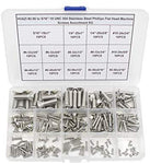 HVAZI #2-56 UNC Stainless Steel Phillips Flat Head Machine Screws Nuts Assortment Kit