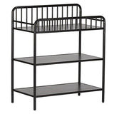 Little Seeds Rowan Valley Lanley Metal Crib and Changing Table Set, Black