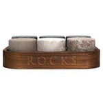 Whiskey Chilling Stones - Set of 6 Handcrafted Premium Granite Round Sipping Rocks - Hardwood Presentation & Storage Tray - Perfect Gift by R.O.C.K.S. by ROCKS WHISKEY CHILLING STONES