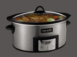 Crockpot SCCPVI600-S 6-Quart Countdown Programmable Oval Slow Cooker with Stove-Top Browning, Stainless Finish