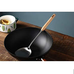 Mr.Dakai Spatula 304 Stainless Steel with Hollow Long Heat Resistant Handle Wok Utensils, Silver