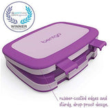 Bentgo Kids Childrens Lunch Box - Bento-Styled Lunch Solution Offers Durable, Leak-Proof, On-the-Go Meal and Snack Packing (Purple)