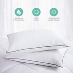 Sable Pillows for Sleeping, Registered with FDA Goose Down Alternative Bed Pillow 2 Pack, Super Soft Plush Fiber Fill, Adjustable Loft, Relief for Neck Pain, Side Sleeper, Hypoallergenic, Queen Size