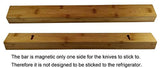 Eco friendly Bamboo wood magnetic knife holder, 17 inch knife strip or bar in gift box. Premium Presents brand.