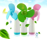 Mini Handheld Fan Personal Portable Cooling Fan Battery Operated Fan Sponge Blade Electric Fan for Home Outdoor and Travel (Green)