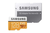 Samsung 100MB/s (U3) MicroSD EVO Memory Card with Adapter 128 GB (MB-MP128GA/AM)