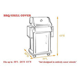iCOVER Gas Grill Cover-64 inch 600D Canvas Waterproof Fade Resistant Heavy Duty Barbeque BBQ Grill Cover Sized for Weber,Char Broil,Holland, Jenn Air,Brinkmann.G21654.