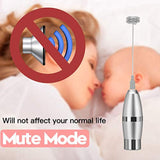 Milk Frother Electric Handheld Foamer Maker For Coffee, Hot Chocolate, Latte, Cappuccinos, Durable Stainless Steel Drink Mixer With Double Spring Spiral Whisk milk Mixer (Free Battery Included)