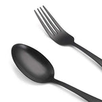 Matte Black Silverware Set, Satin Finish 20-Piece Stainless Steel Flatware set, Tableware Cutlery Set Service for 4,Utensils for Kitchens, Dishwasher Safe