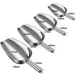 Fungun 4PCS Stainless Steel Scoop Set for Weddings Cube/Coffee Bean/Candy/Flour/Popcorn/Ice Cream-5/8/12/20 Oz