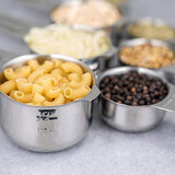 13-piece Measuring Cups and Spoons Set, 18/8 Stainless Steel Heavy Duty Good Grips with Ring Connector