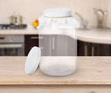 1 Gallon Glass Kombucha Jar - Home Brewing and Fermenting Kit with Cheesecloth Filter, Rubber Band and Plastic Lid - By Kitchentoolz