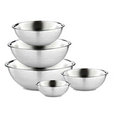 FamGo WSMXB-5PC Stainless-5PS Mixing Bowls, 5, Silver