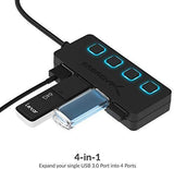 Sabrent 4-Port USB 3.0 Hub with Individual LED Power Switches (HB-UM43)