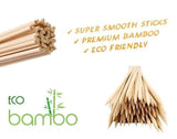 Bamboo Natural Marshmallow Roasting Sticks. Ideally Skewers for Fire Pit.