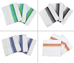 COTTON CRAFT - 12 Pack - Twill Stripe Kitchen Towel - Multi- 100% Cotton - Oversized 16x28 - Modern Clean Striped Pattern