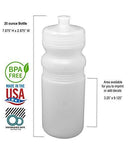 Rolling Sands 20 Ounce Sports Water Bottles 24 Pack, BPA-Free, Made in USA, Dishwasher Safe