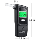 JASTEK Professional Breathalyzer [New Version] Portable Digital Alcohol Tester Detector with 5 Mouthpieces for Personal Use -Black