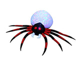 YUNLIGHTS Halloween Decorations 8ft Inflatable Spider Decor Built-in LED Lights with Anchoring Stakes for Outdoor, Yard, Garden,Lawn,Party