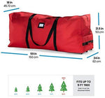 Rolling Large Christmas Tree Storage Bag - Fits Upto 9 ft. Artificial Disassembled Trees, Durable Handles & Wheels for Easy Carrying and Transport by ZOBER