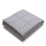 YnM Weighted Blanket (15 lbs, 48''x72'', Twin Size) | 2.0 Heavy Blanket | 100% Cotton Material with Glass Beads.