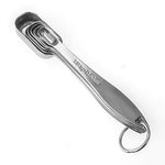 13-piece Measuring Cups and Spoons Set, 18/8 Stainless Steel Heavy Duty Good Grips with Ring Connector