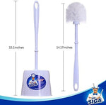 COSTOM Toilet Bowl Brush and Caddy, Dia 12cm x 38cm Height, Pack of 2 Set