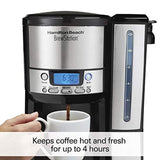 Hamilton Beach (47950) Coffee Maker with 12 Cup Capacity & Internal Storage Coffee Pot, Brewstation, Black/Stainless Steel