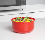 Sistema Microwave Cookware Bowl (2 Pack) Round, 30.4 Ounce/ 3.8 Cup, Red