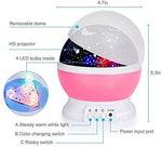 Kingtoys Moon Star Projector,Baby Night Lights， Romantic LED Night Light, 360-degree Rotating 4 LED Bulbs,Suitable for Parties, Children's bedrooms or to be Christmas Gifts.