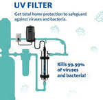 Aquasana Whole House Well Water Filter System w/ UV Purifier & Salt-Free Descaler - Filters Sediment & 97% Of Chlorine - Carbon & KDF Home Water Filtration - 500,000 Gl