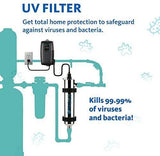 Aquasana Whole House Well Water Filter System w/ UV Purifier & Salt-Free Descaler - Filters Sediment & 97% Of Chlorine - Carbon & KDF Home Water Filtration - 500,000 Gl