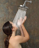 SparkPod Shower Head - High Pressure Rain - Luxury Modern Chrome Look - Easy Tool Free Installation - The Perfect Adjustable Replacement For Your Bathroom Shower Heads