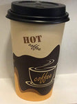 16 oz Paper Coffee Cups with lids - 100/sets- Plus 5-Clip on Cup Handles