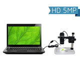 MAOZUA 5MP USB Microscope 20x-300x Magnifier Video Microscope with Professional Base Stand Support Windows XP Vista Win7 Win8 Win10 Mac