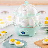 Dash DEC012AQ Deluxe Rapid Egg Cooker: Electric, 12 Capacity for Hard Boiled, Poached, Scrambled, Omelets, Steamed Vegetables, Seafood, Dumplings & More with Auto Shut Off Feature Aqua