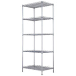 SINGAYE Storage Shelves 5 Tier Shelving Units Heavy Duty Metal Shelves Adjustable Garage Shelf Storage Rack Organizer, 23.6’’ W x 16’’ D x 59.1’’ H (Silver)