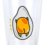 Se7en20 Official Gudetama The Lazy Egg Pint Glass | Features Gudetama's Back in a Cute Lazy Style | 16 Oz. Cup