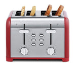 Kenmore 40604 4-Slice Toaster with Dual Controls in Red