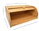 Natural Bamboo Roll Top Bread Box Kitchen Food Storage - (Assembly Required)