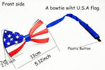 American Flag Bow Tie - Handmade Dog or Cat Handcrafted Bow Tie Including Collar