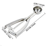 Small Cookie Scoop, 18/8 Stainless Steel Small Ice Cream Scoop, 1.6 inch/ 40 MM Ball, 1.5 Tbsp/ 0.8 OZ, Secondary Polishing by H-Min