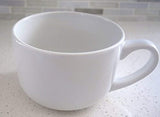 Large Grand Ceramic White Mugs for Cappuccino, Coffee, Latte, Cereal, Ice Cream, Etc., Set of 4, White, 22oz