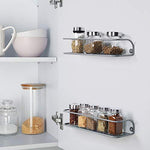 NEX Wall Mount Spice Racks for Kitchen Storage - Set of 4