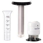 Meat Tenderizer and 3 Oz Marinade Syringe 2 in 1, 30 Stainless Steel Blades with 3 Sauce Flavor Injection Needle Pinhole Security Lock Included - Professional for Tenderizing Any Meats