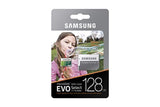 Samsung 128GB 100MB/s (U3) MicroSD EVO Select Memory Card with Adapter (MB-ME128GA/AM)